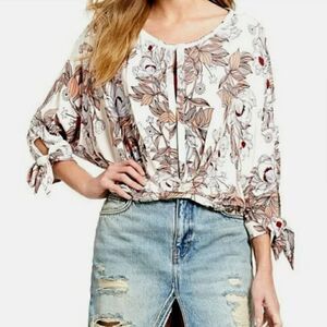 Free People Keepin On Floral Blouse